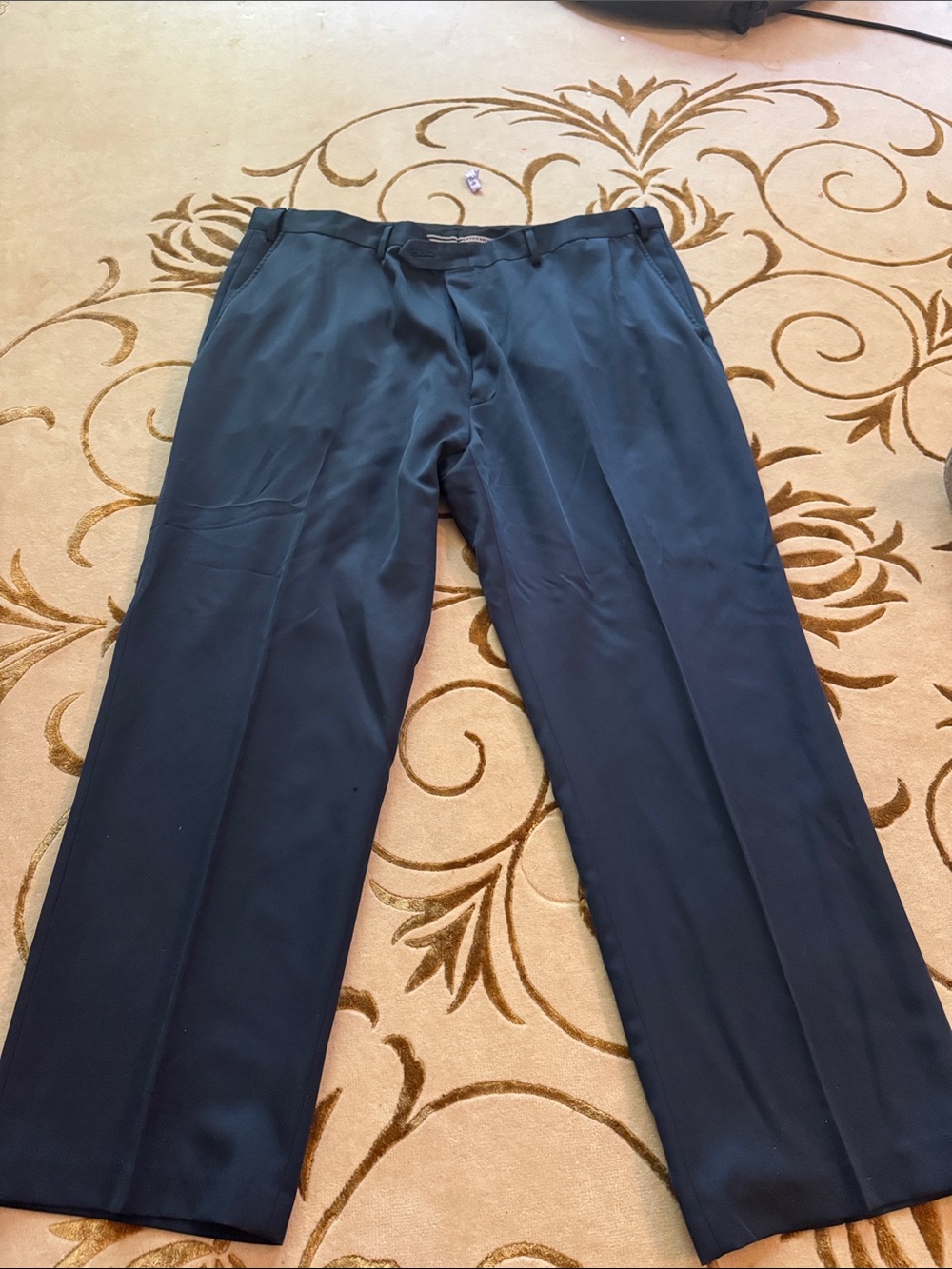 Jos. A. Bank Navy Straight-Leg Dress Pants
